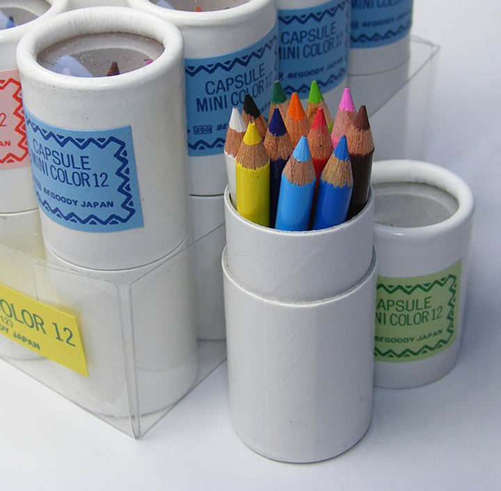 Mini Pencils in Mini Paper Tube - 12