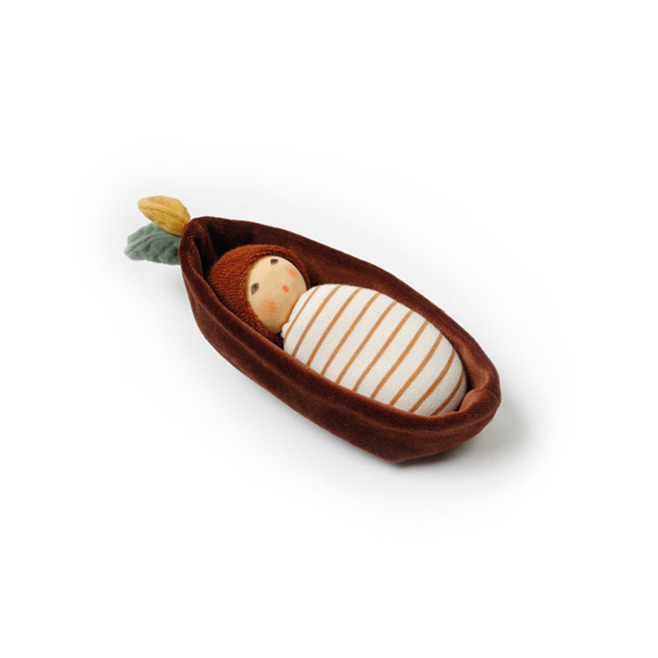 Nanchen Oak Baby in Bark Bed Toy