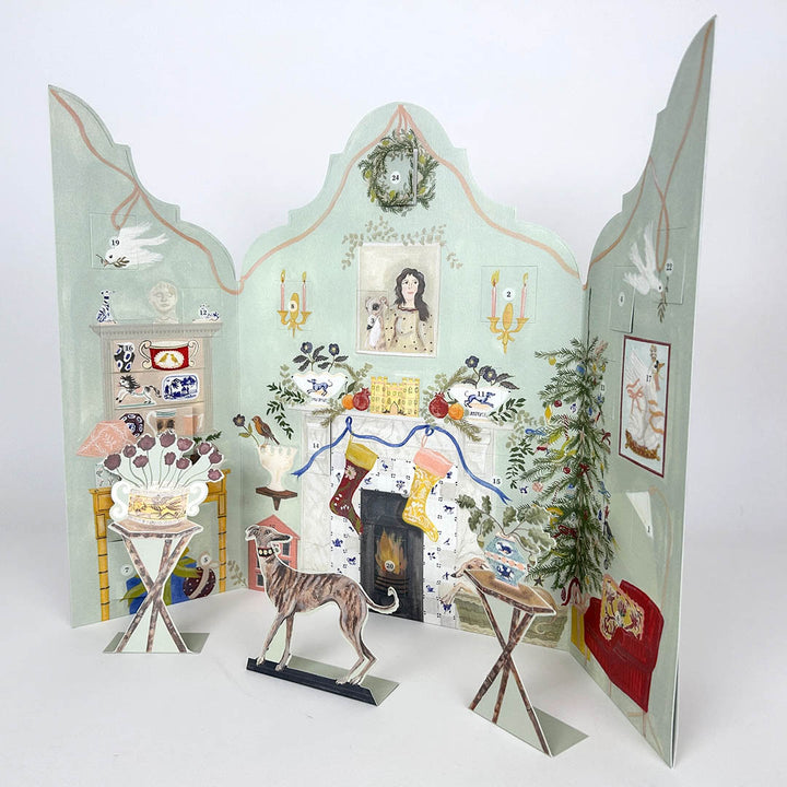 NEW Polly Ferns Festive Dutch Gable Advent Calendar