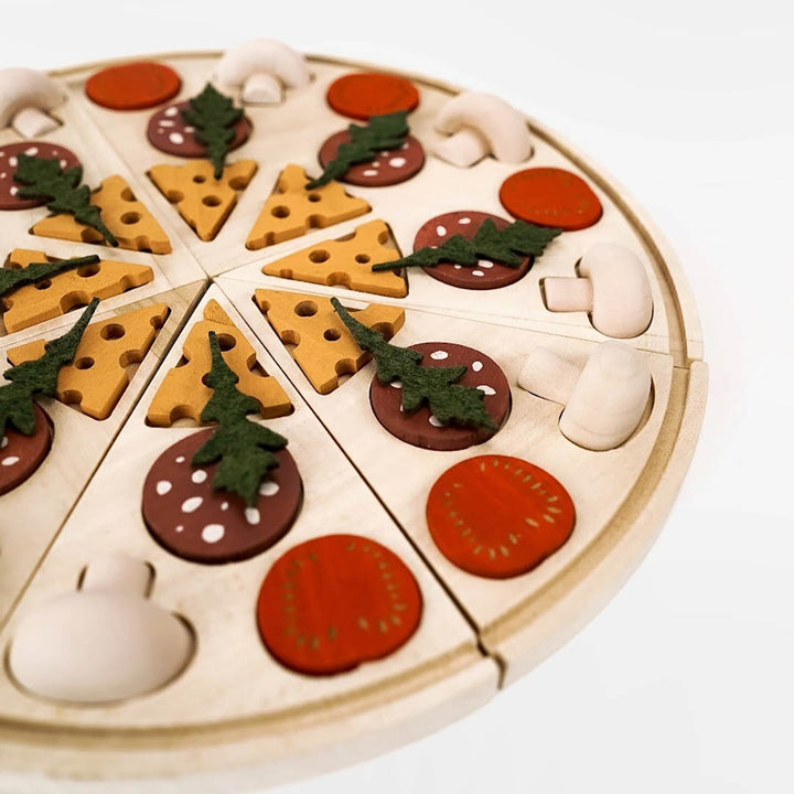 Play Food Set- Wooden Pizza Toy