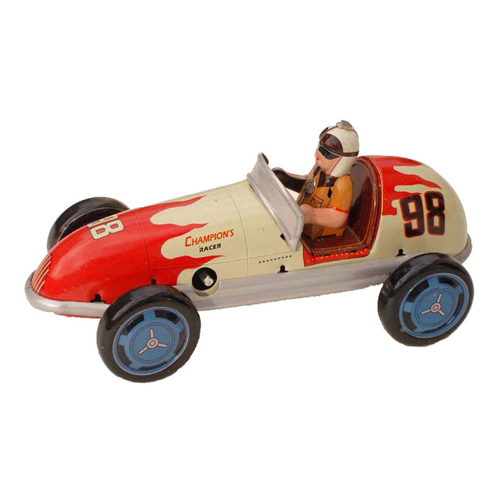 NEW Red Racing Car with Key (Tin Racer Toy)