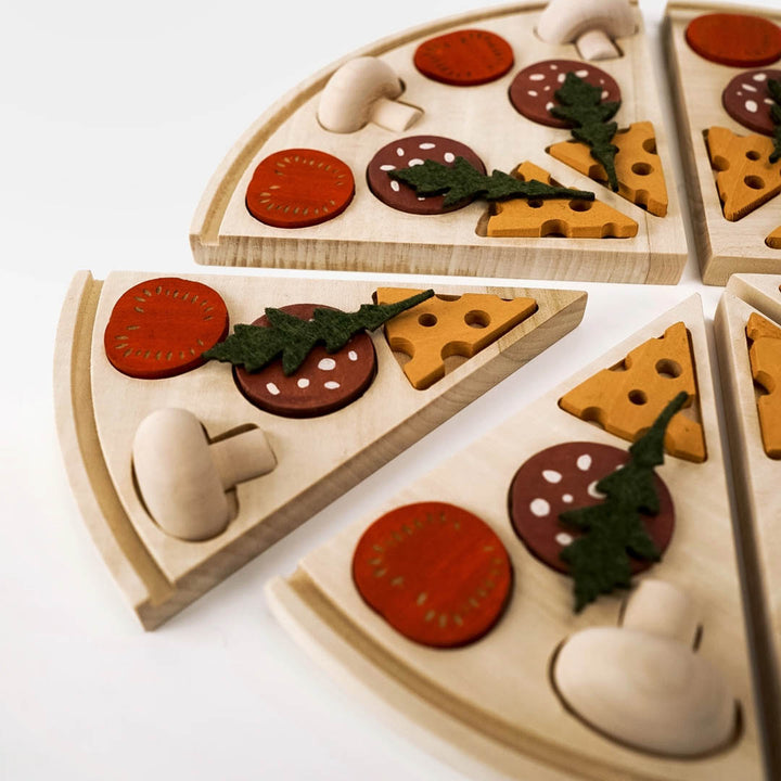 Play Food Set- Wooden Pizza Toy