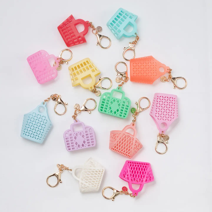 Retro Jelly Bag Keychain- Blue