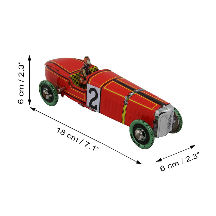 Retro Racing Car Tin Toy