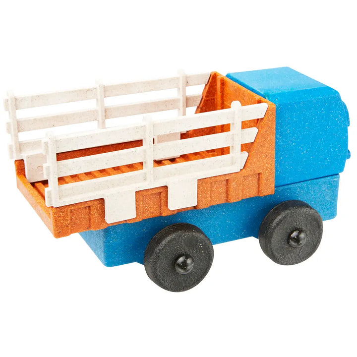 NEW Recycled Wood and Plastic Stake Truck Orange and Blue