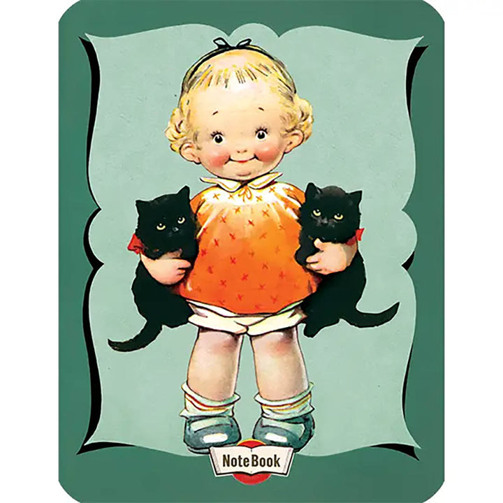 Little Girl Holding Black Kittens - Fan Favorite Notebook