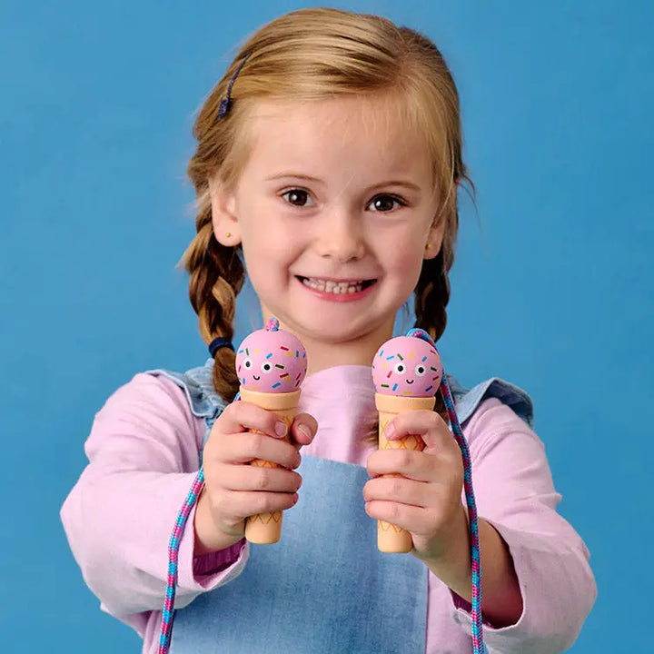 Wooden Ice Cream Skipping Rope