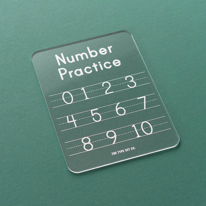 Acrylic Dry-Erase Numbers Tracing Practice Board