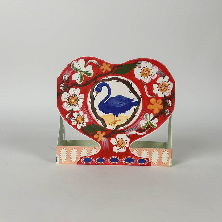 Swan and Thorn Vase Die-Cut Card