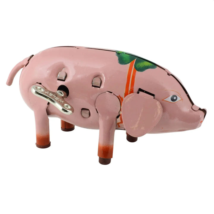 Retro Tin Toy Happy Pig Toy