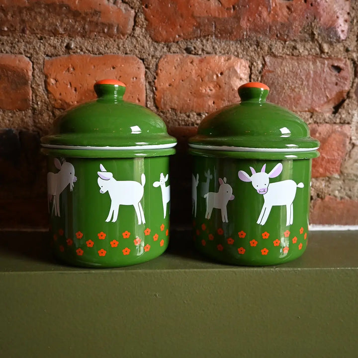 “Goat" Enamel Container