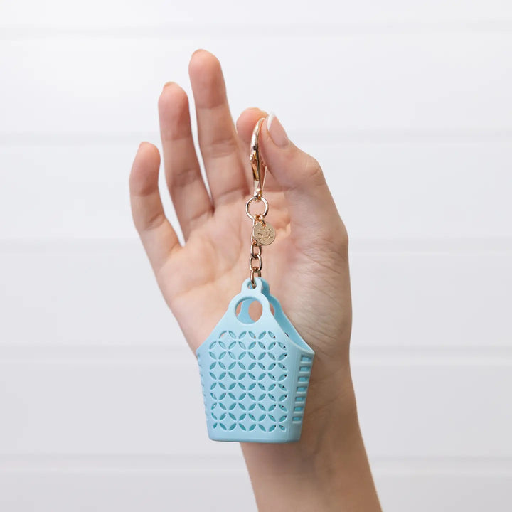 Retro Jelly Bag Keychain- Blue