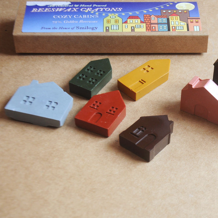 NEW Cozy Cabins – Natural Beeswax Crayon Set (5–6 Cabins)