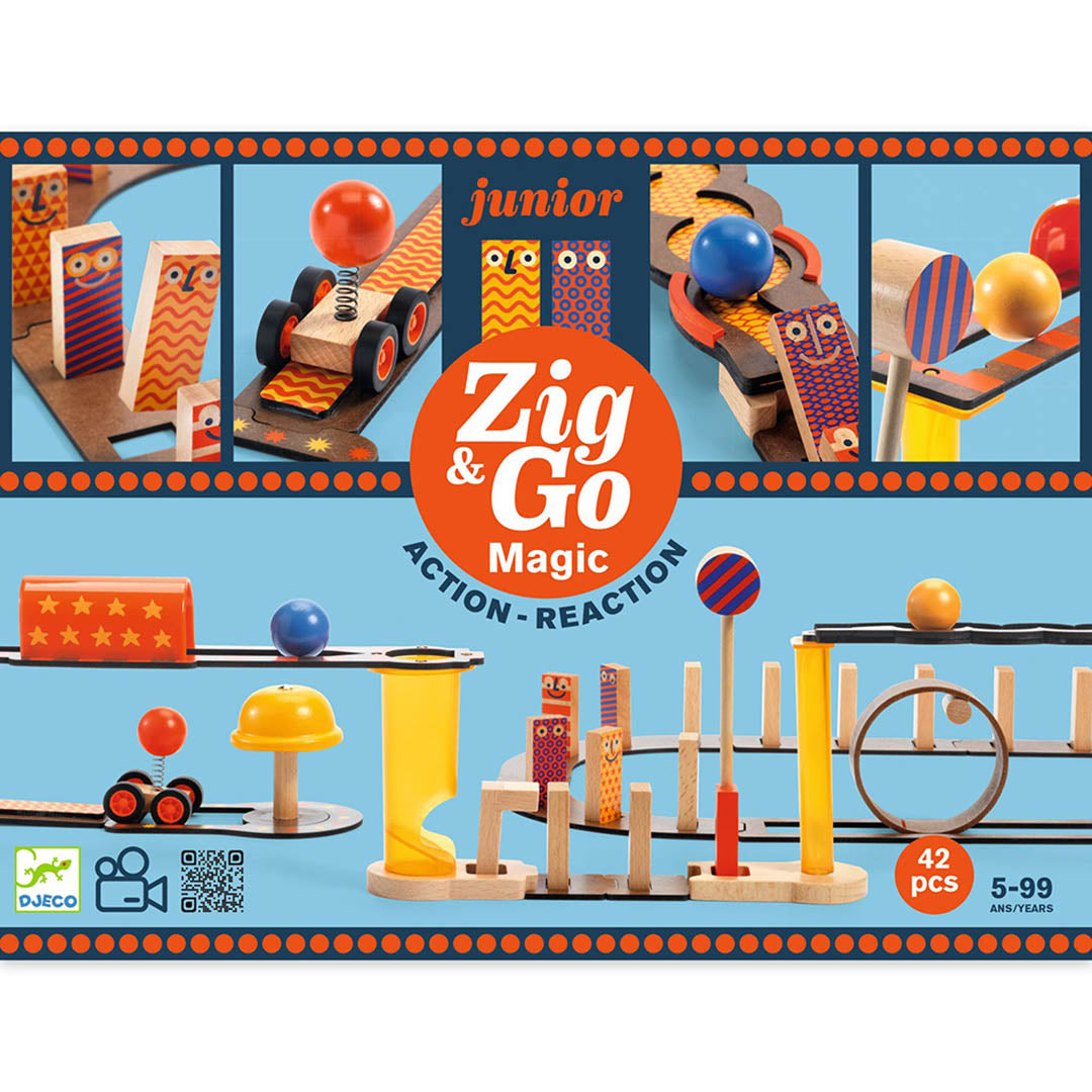 Zig & Go Junior Magic 42pc Chain Reaction Construction Set