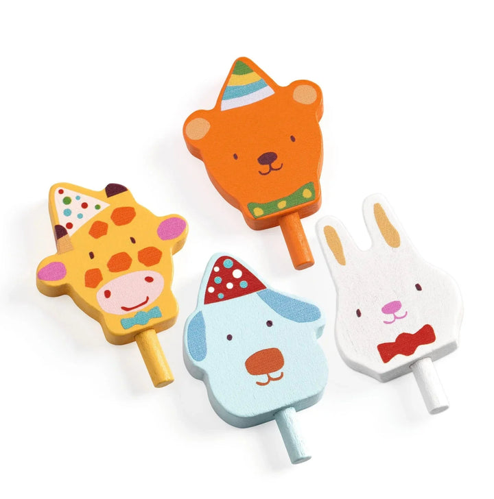 NEW Wooden Happy Birthday Cake Set