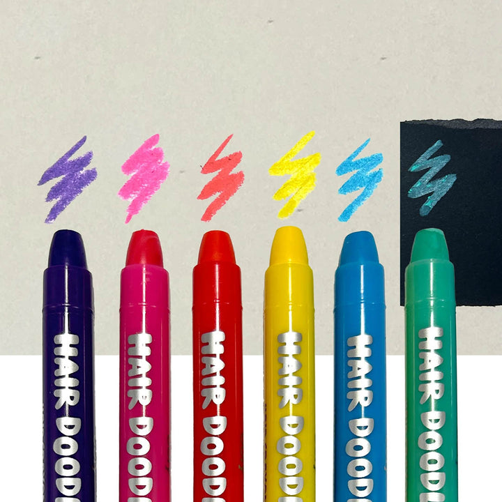 NEW Hair Doodlers Hair Crayons - Set of 6 Colors