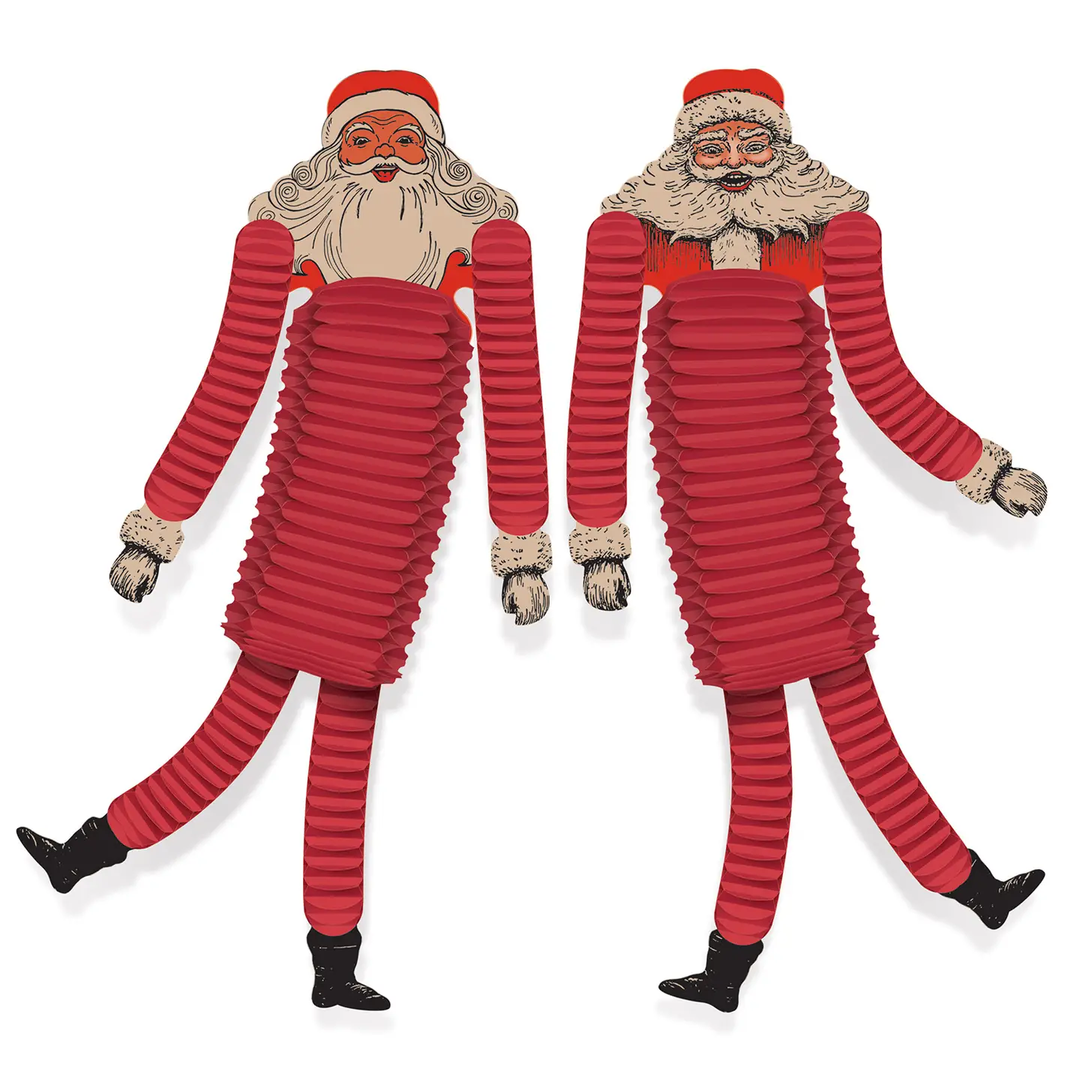 NEW Vintage Christmas Santa Tissue Dancers 21"