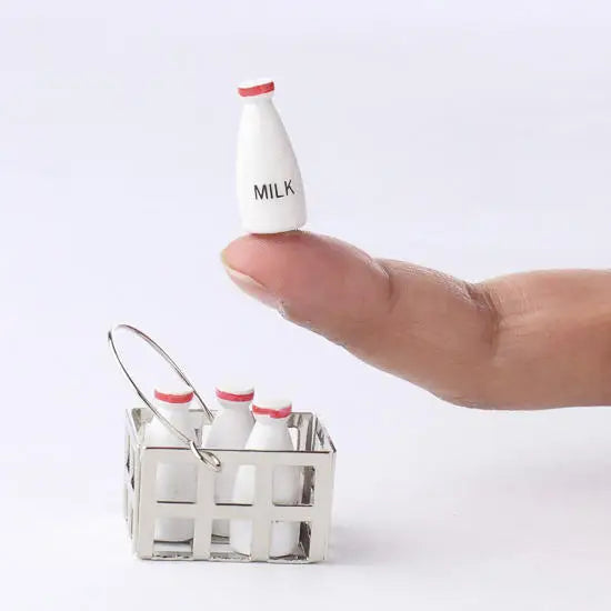 NEW Dollhouse Miniatures: Milk Crate and Bottles