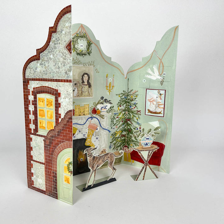 NEW Polly Ferns Festive Dutch Gable Advent Calendar