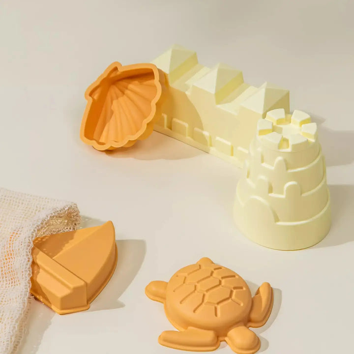 Set of 5 Silicone Sand Molds For the Beach