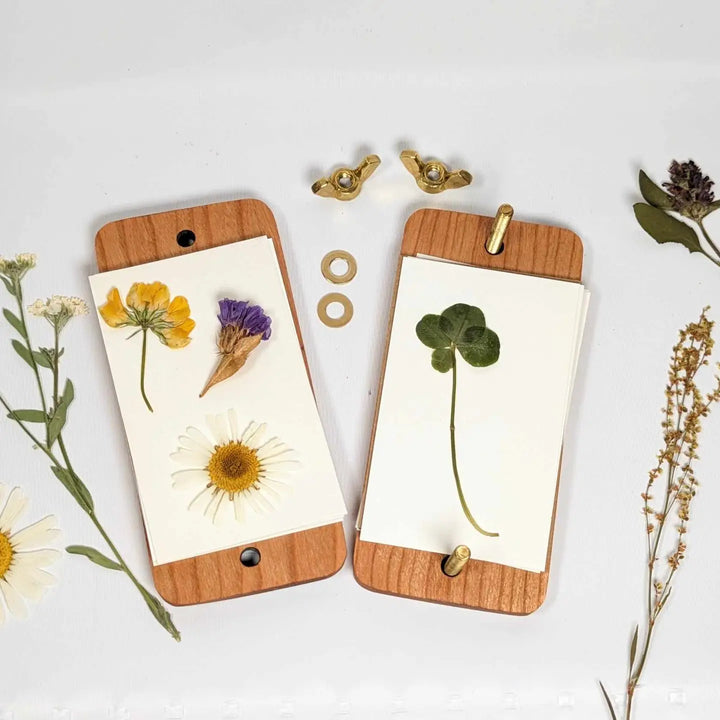NEW Wooden Pocket Sized Flower Press- Mushroom