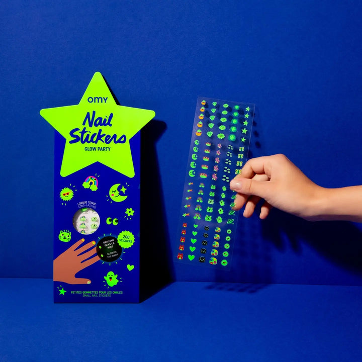 NEW 200 Nail Stickers - Glow in Dark Party