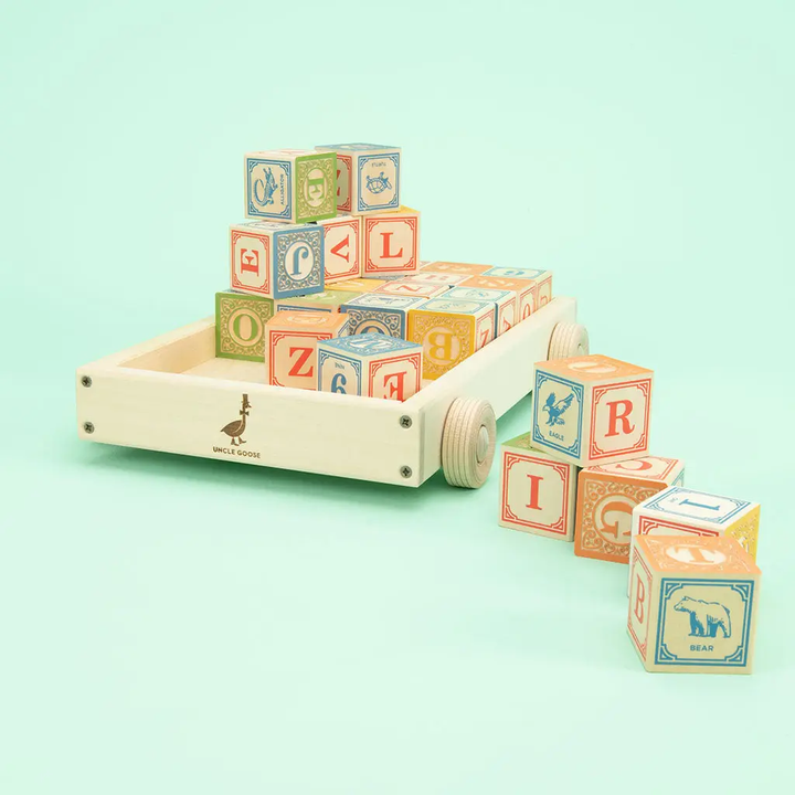 NEW Classic ABC Blocks with Wagon