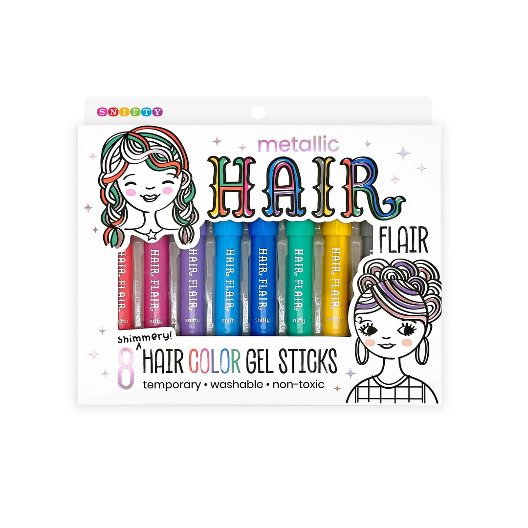 Non Toxic Hair Flair Color Gel Sticks- Metallic