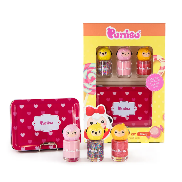 3-Color Nail Art Gift Set- Candy - Red Box