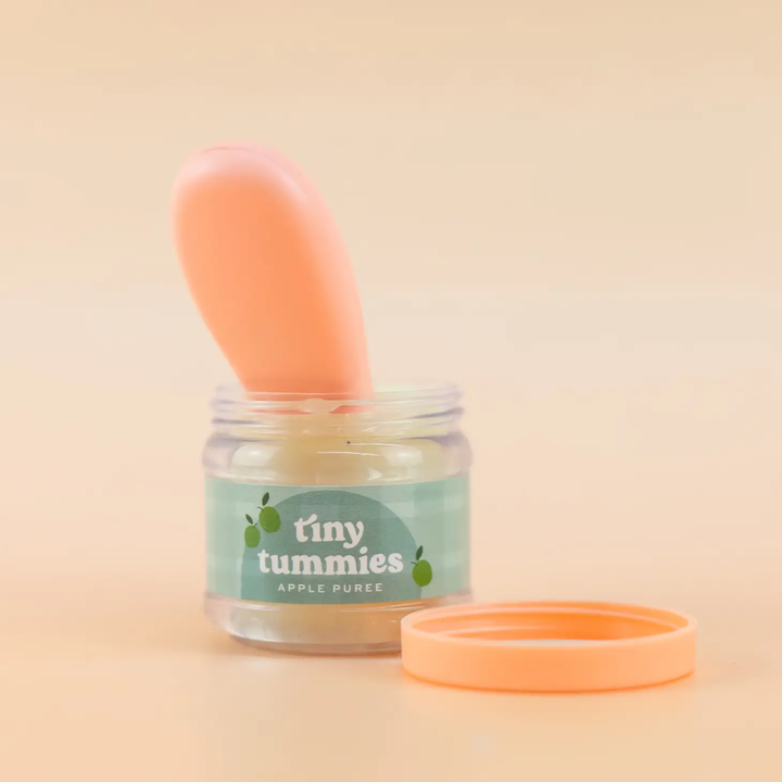 NEW Tiny Tummies Apple Puree Food Jar and Spoon Set