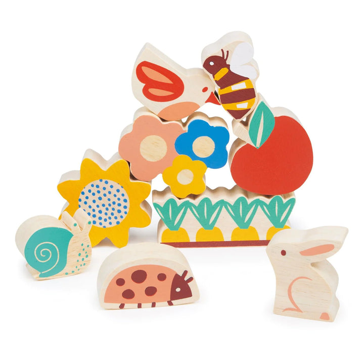NEW Wooden Happy Stacking Garden