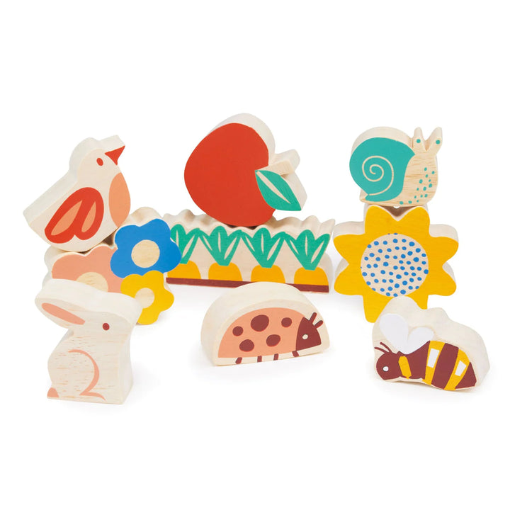 NEW Wooden Happy Stacking Garden