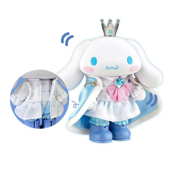 Flocked Sanrio Character Doll with Removable Clothing - 5" Cinnamoroll