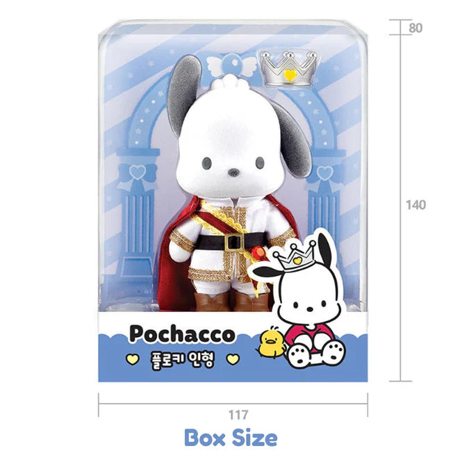 Flocked Sanrio Character Doll with Removable Clothing - 5" Pochacco