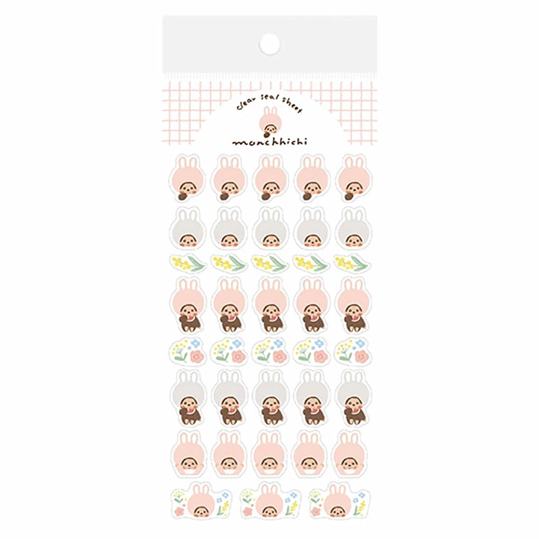 Monchhichi Clear Sticker Sheet - Rabbit