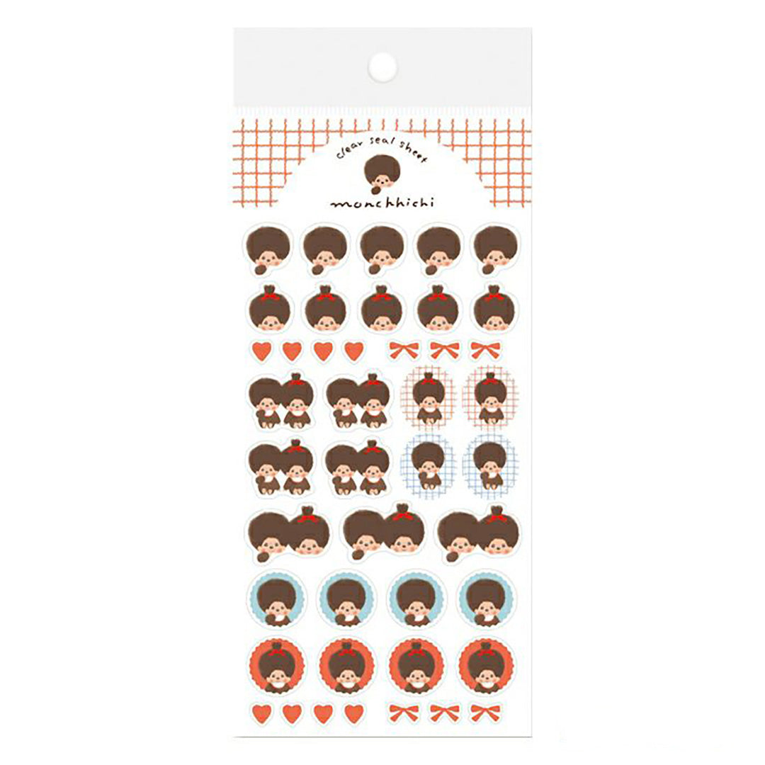 Monchichi Clear Sticker Sheet - Twins