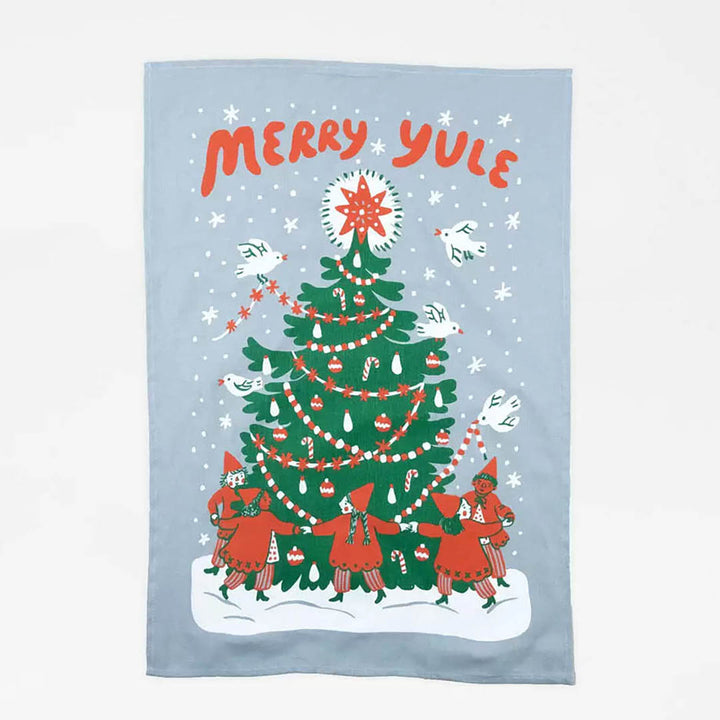 Phoebe Wahl: Merry Yule Tea Towel