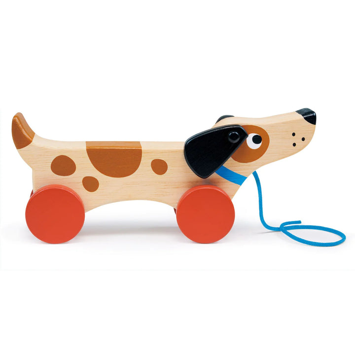 NEW Wooden Puppy on Wheels