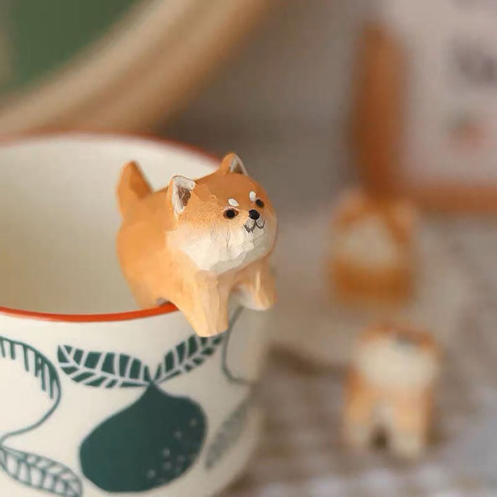 Handmade Wooden Animal- Shiba Inu