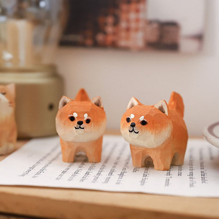 Handmade Wooden Animal- Shiba Inu