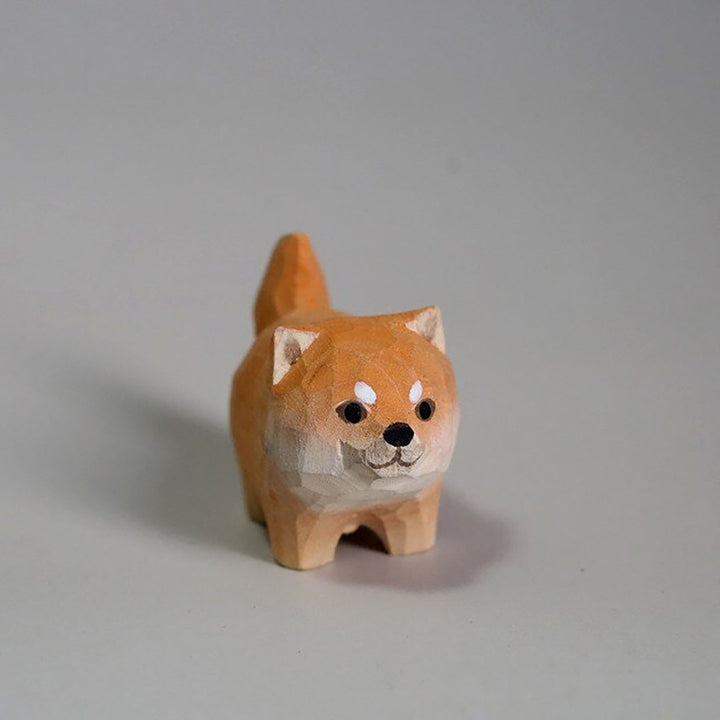 Handmade Wooden Animal- Shiba Inu