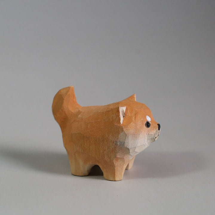Handmade Wooden Animal- Shiba Inu