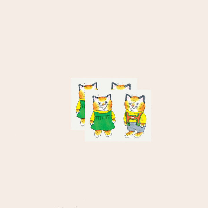 NEW Temporary Tattoo Sheets: Huckle & Sally Cat