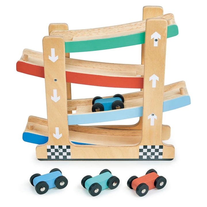 NEW Wooden Ramp Racer Toy
