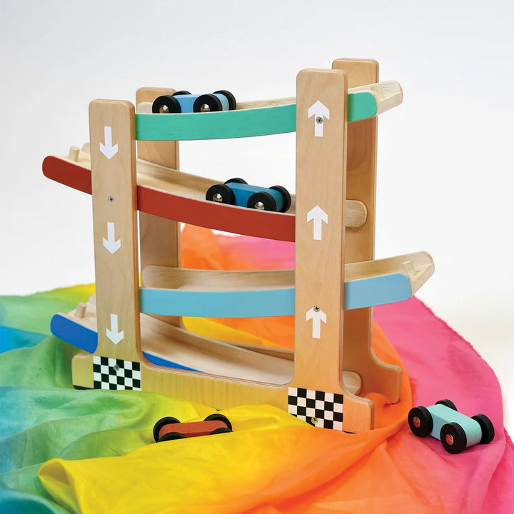NEW Wooden Ramp Racer Toy