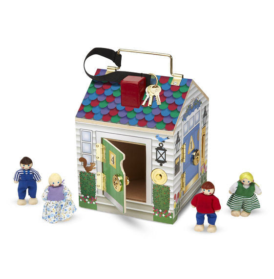 Wooden Doorbell House Set