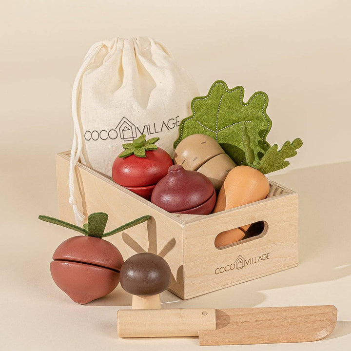 Wooden Vegetable Play Set