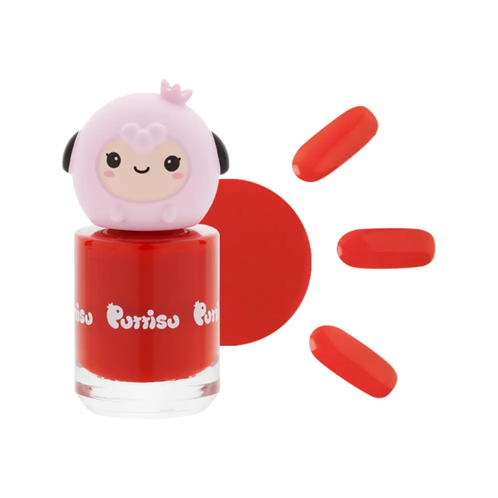 Scented All Natural Peel- Off Nail Polish Red - Lovely Moment
