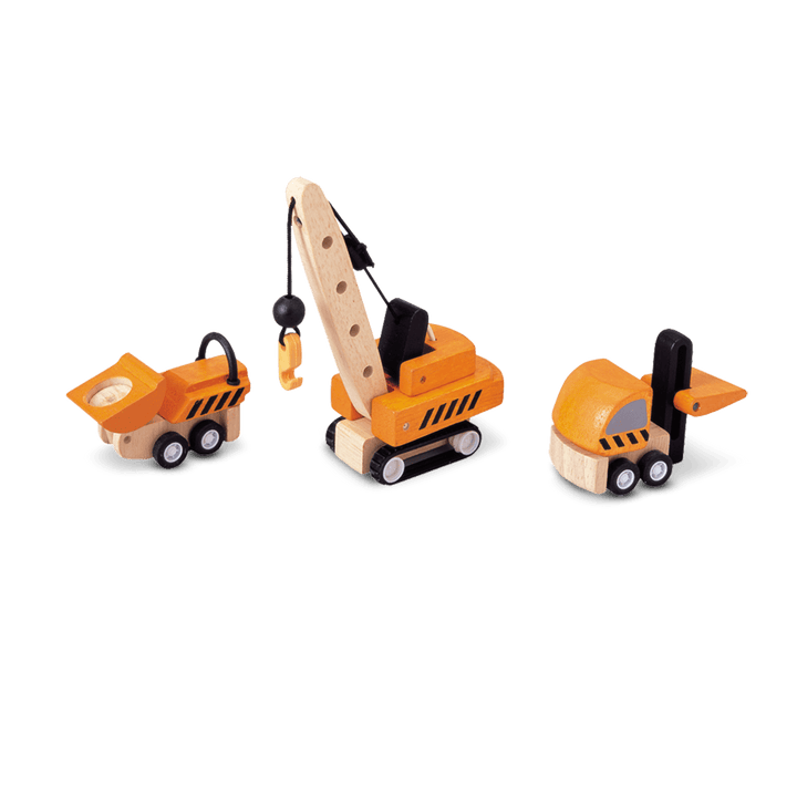 Wooden Construction Vehicles Set