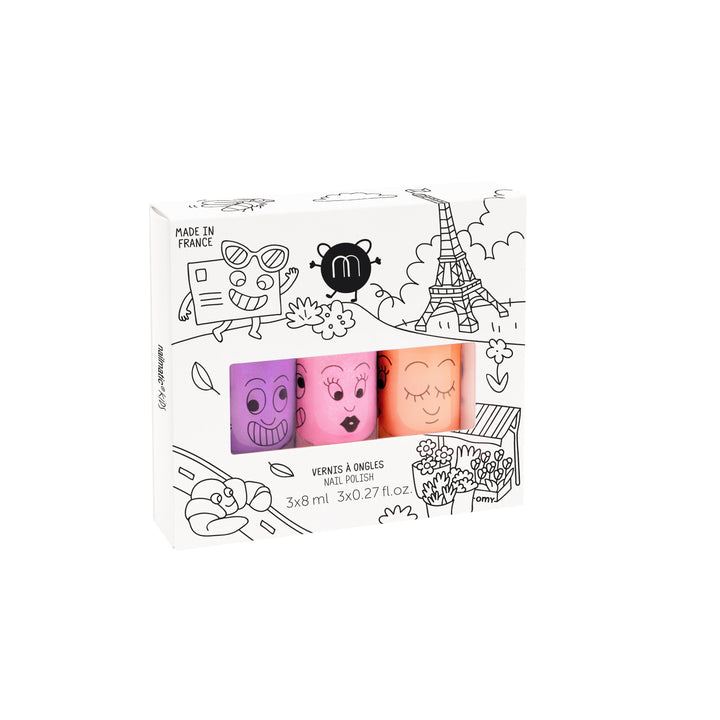 NEW Nailmatic Kids Nail Polish Set of 3- Neon Paris